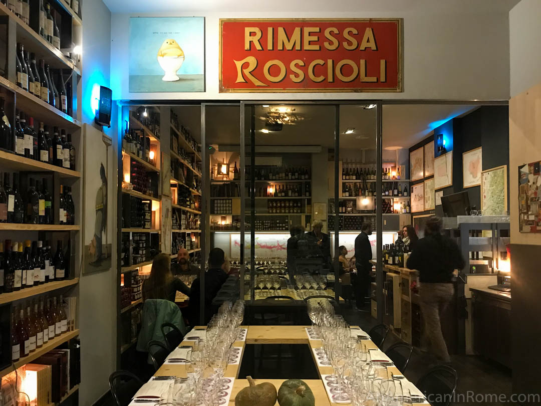 Inside Rimessa Roscioli wine tasting