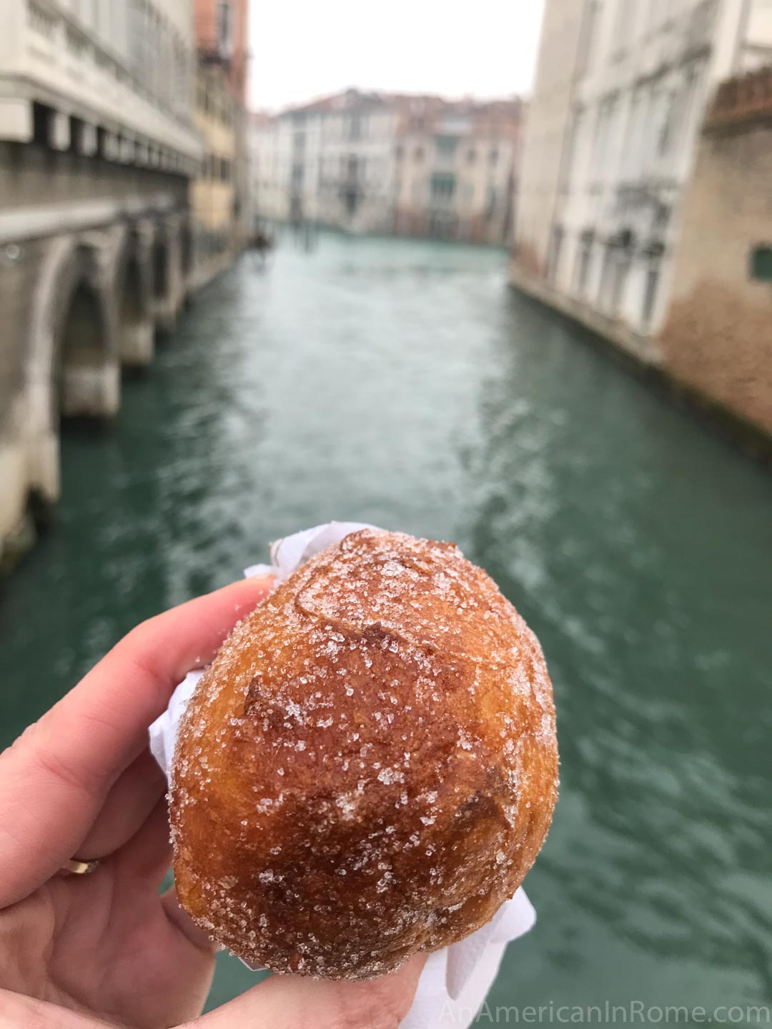 venetian frittelle against canal