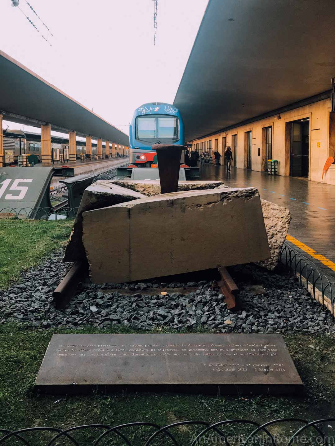 monument to Jewish lives lost in FLorence train station