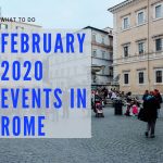Feb 2020 Rome events text over image of piazza with people