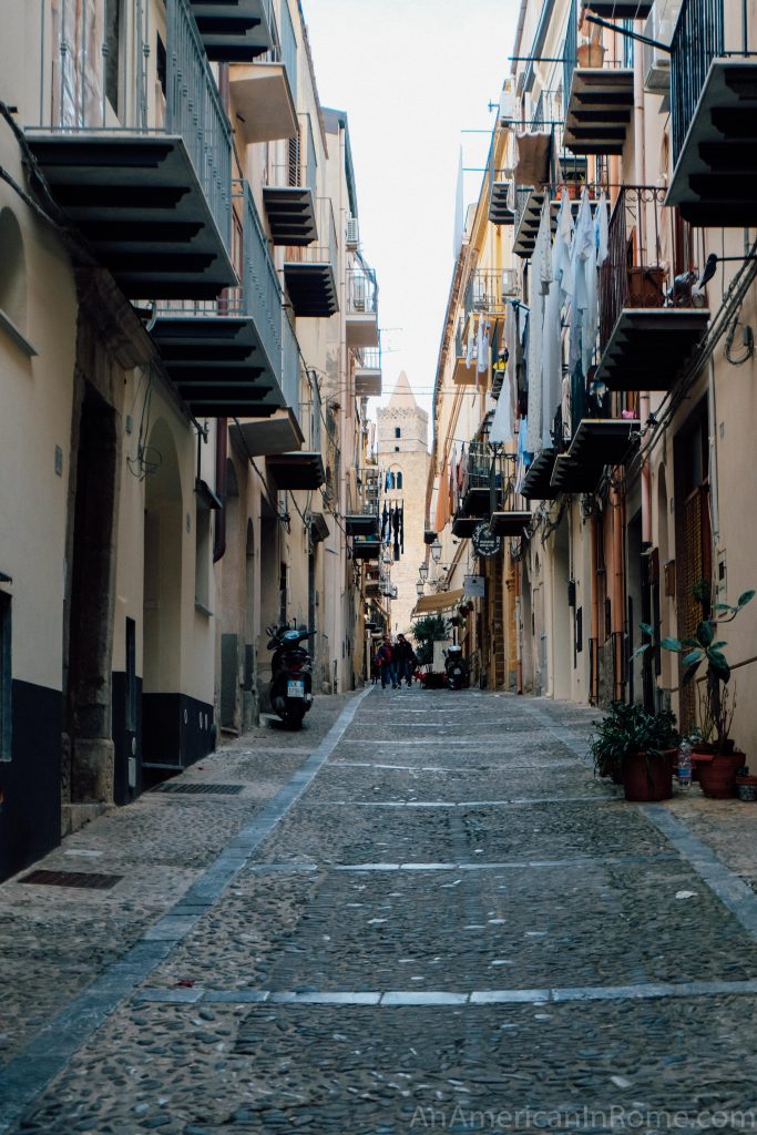 straten van Cefalu, Sicilië